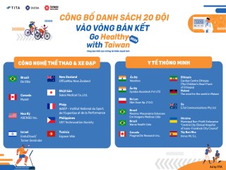 Chương trình Go Healthy with Taiwan 2026 công bố 20 đội vào bán kết từ 832 đề xuất của 62 quốc gia